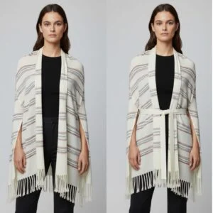 Boho Striped Fringed knit Top For Women