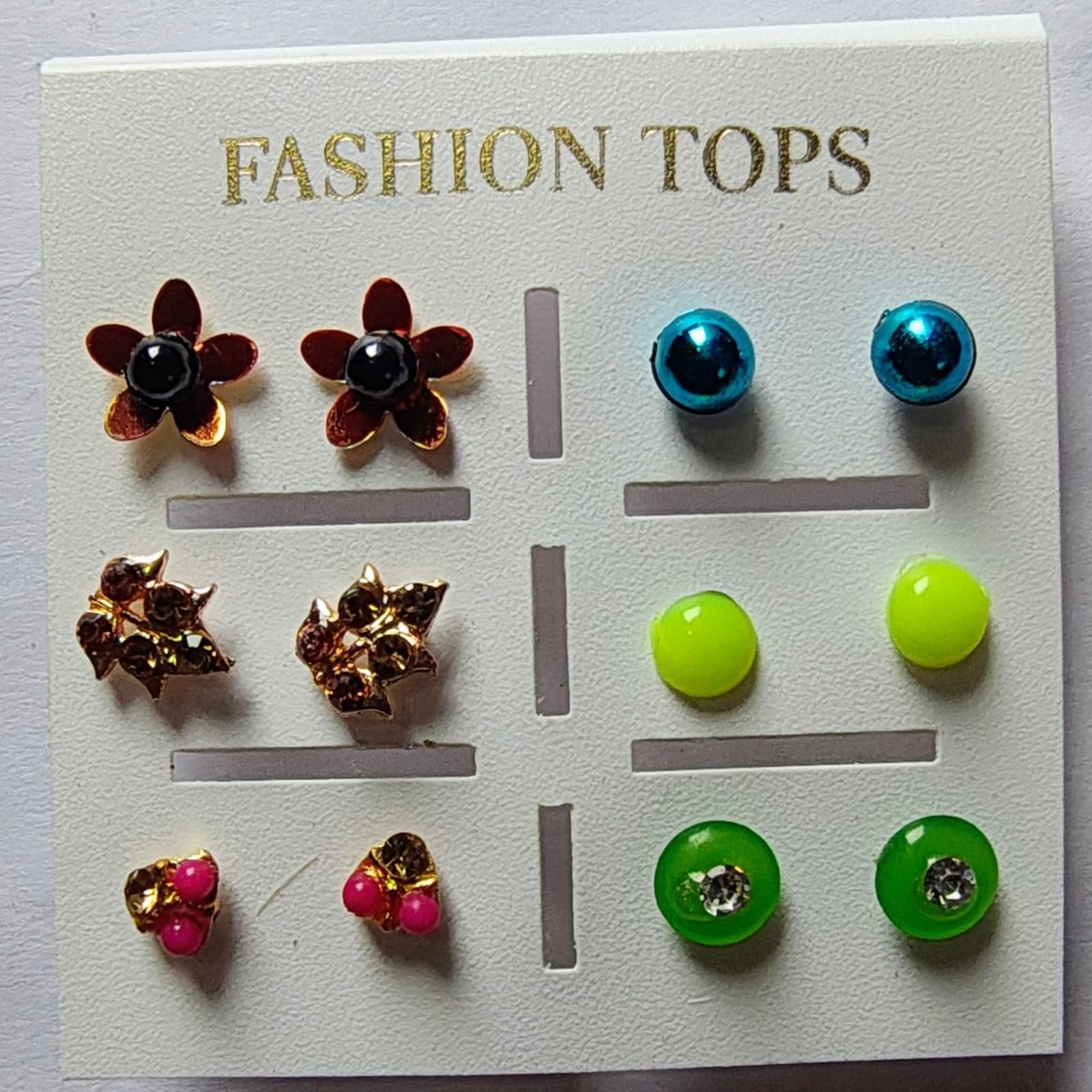 Women’s Fashion Tops Earrings Set (Pack of 6 Pairs)