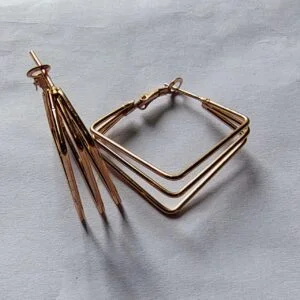 Geometric Square Hoop Earrings