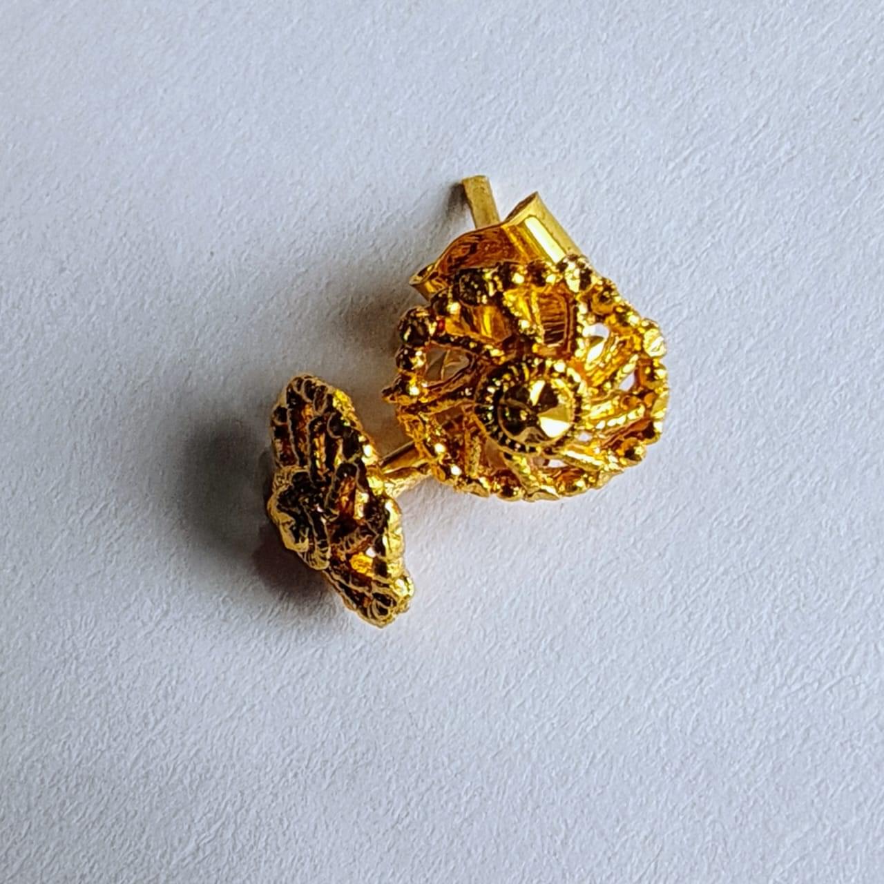 Gold Plated Designer Stud Earrings (Set of 12 Pairs) - Image 5